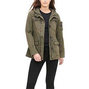 Womens Lightweight Cotton Military Jacket Utility Field Coat
